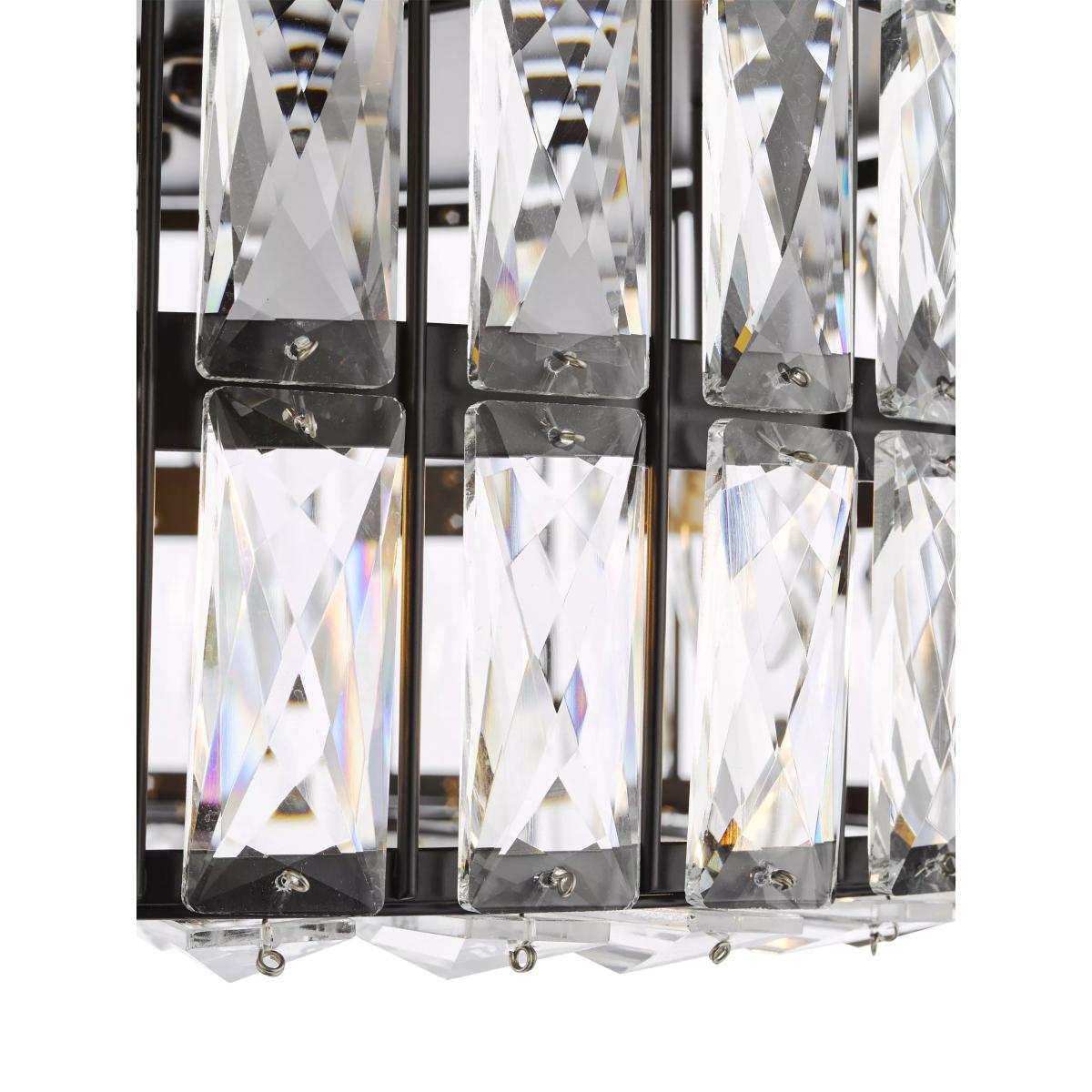 Där Relena Crystal Flush Ceiling Light, Black – image 5