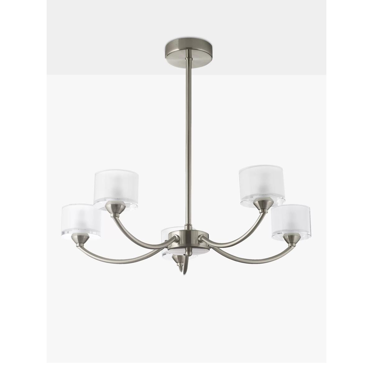 John Lewis & Partners Paige Ceiling Light, 5 Arm, Satin Chrome – image 2