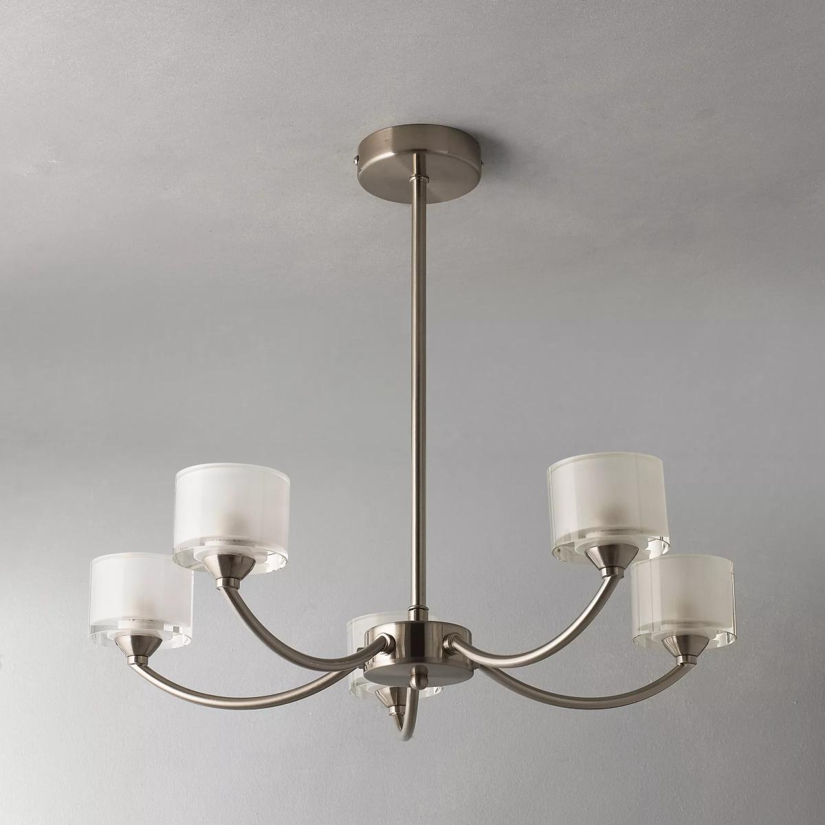 John Lewis & Partners Paige Ceiling Light, 5 Arm, Satin Chrome – image 3