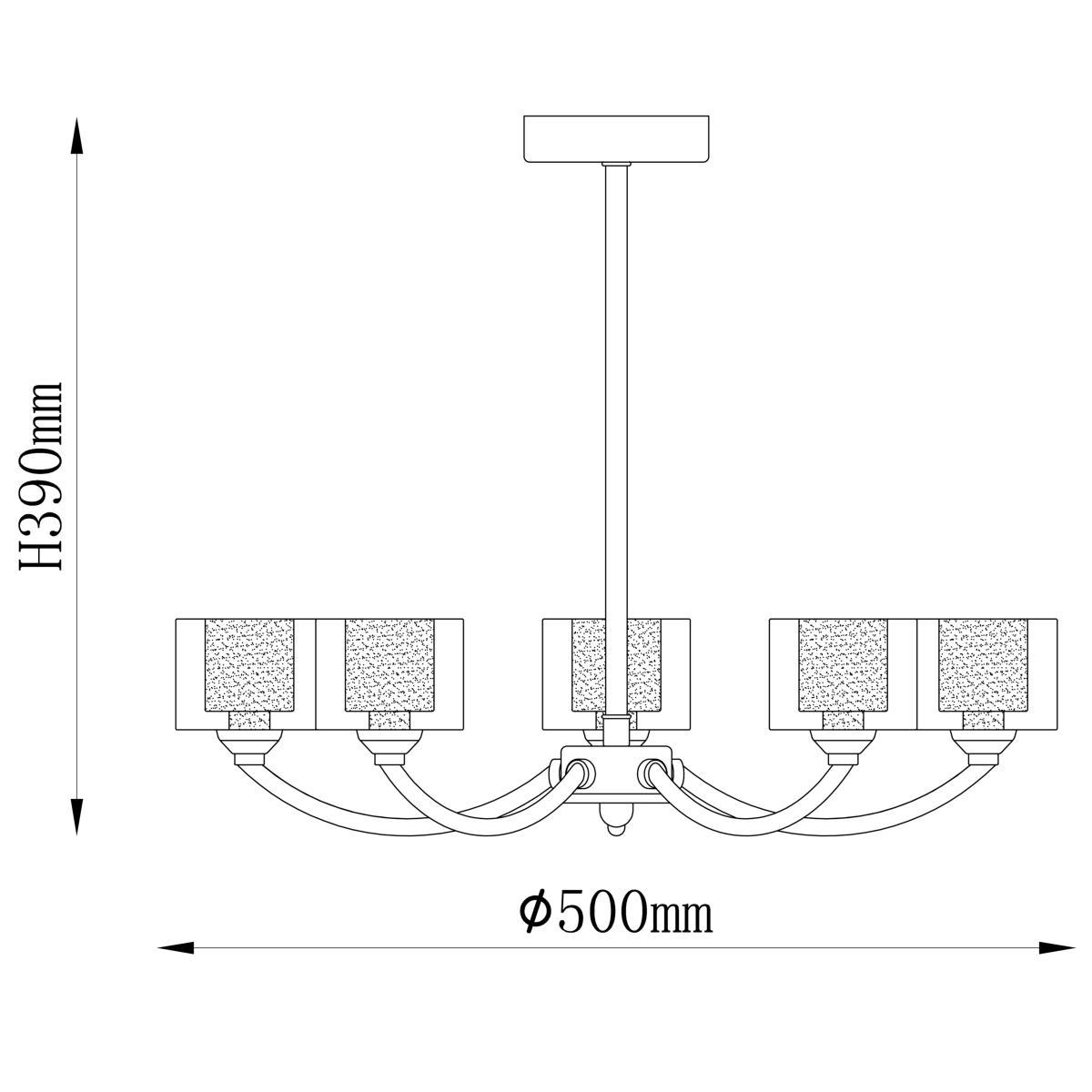 John Lewis & Partners Paige Ceiling Light, 5 Arm, Satin Chrome – image 4