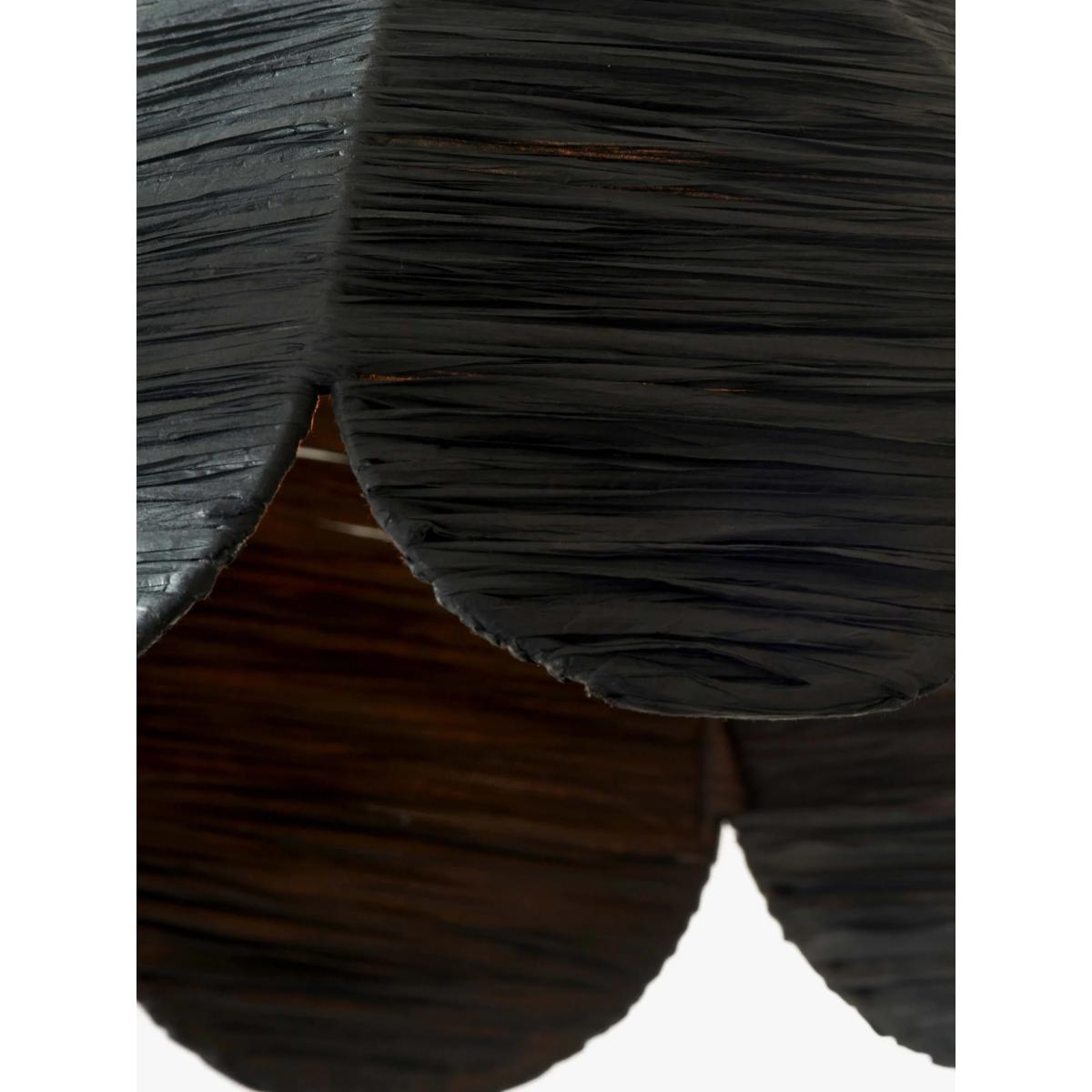Pacific Lifestyle Petal Black Raffia Pendant Ceiling Light, Black – image 5