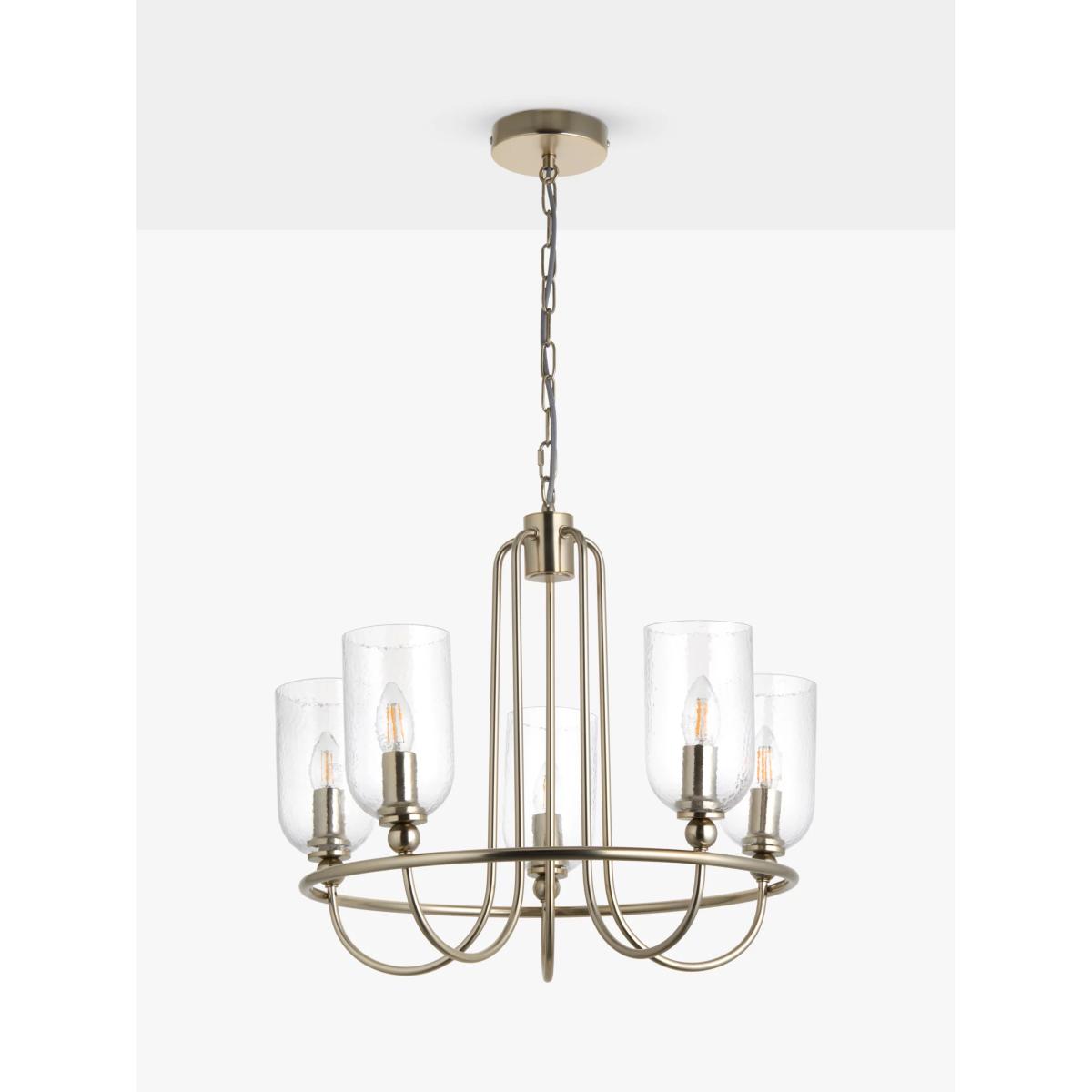 John Lewis Chalice 5 Arm Ceiling Light, Brushed Brass – image 2