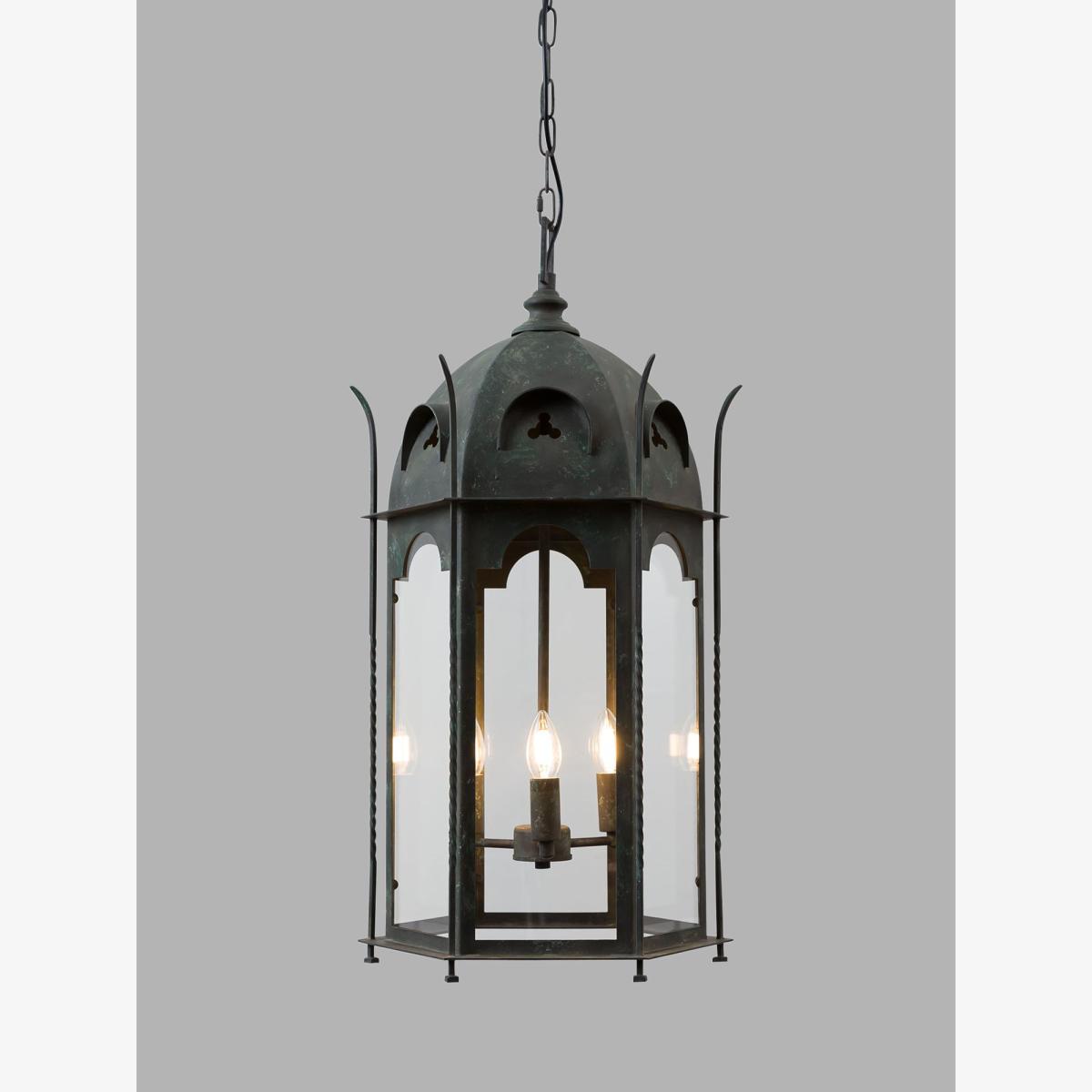 Pure White Lines Penn Lantern Ceiling Light, Metallic – image 1