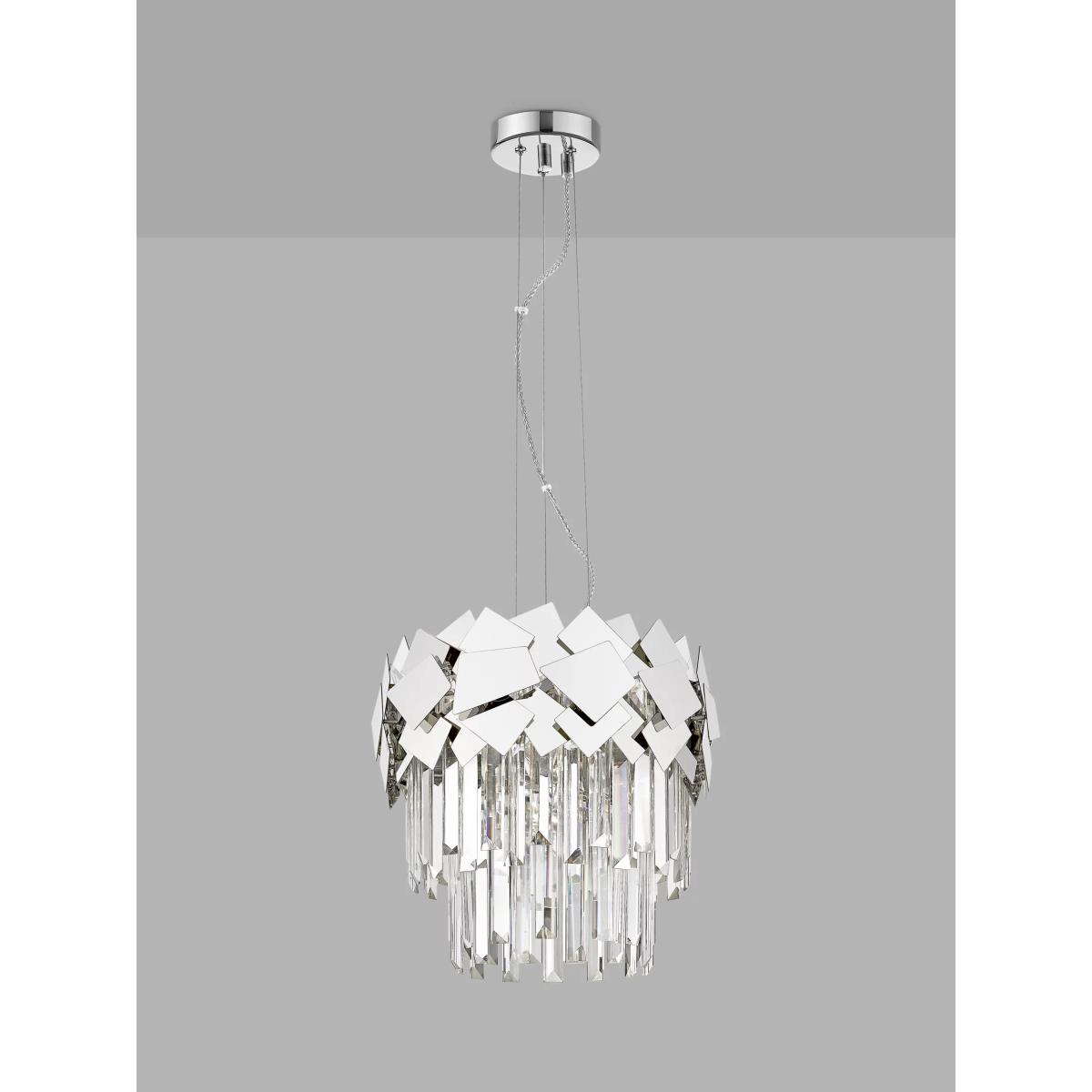 Impex Celine Crystal Glass Ceiling Light, Medium