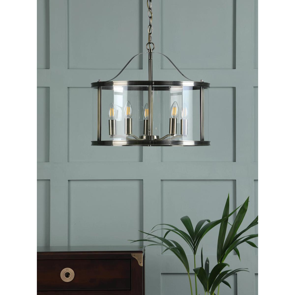 Laura Ashley Harrington 5 Arm Ceiling Light, Antique Brass – image 2