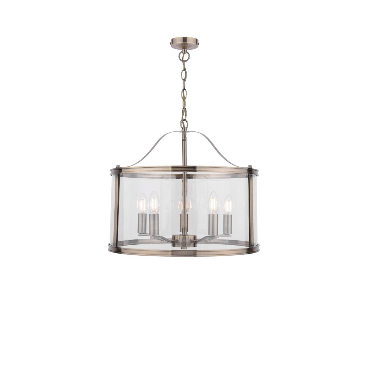Laura Ashley Harrington 5 Arm Ceiling Light, Antique Brass – image 3