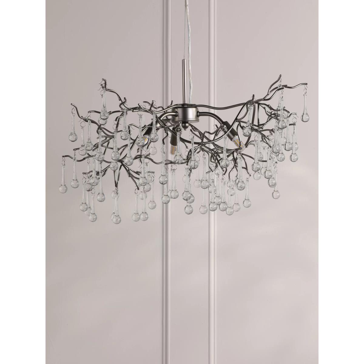 Laura Ashley Willow 3 Arm Ceiling Light, Pewter – image 2