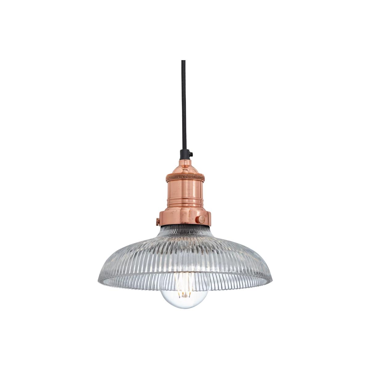 Industville Brooklyn Glass Dome Pendant Ceiling Light, 20cm – image 1