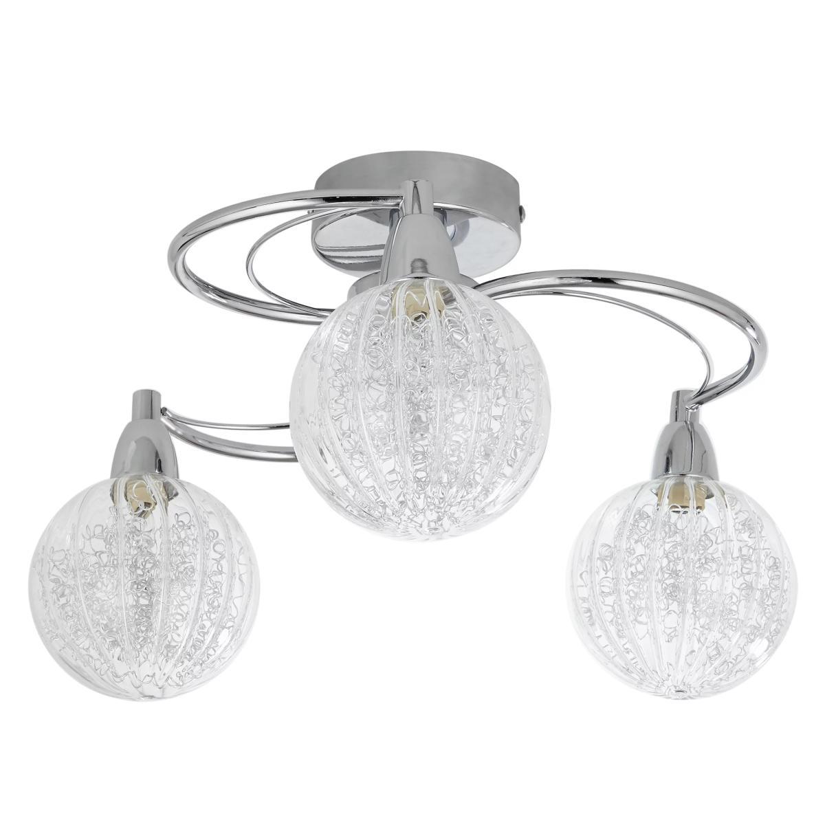 John Lewis & Partners Robertson Semi Flush 3 Arm Ceiling Light, Chrome – image 5