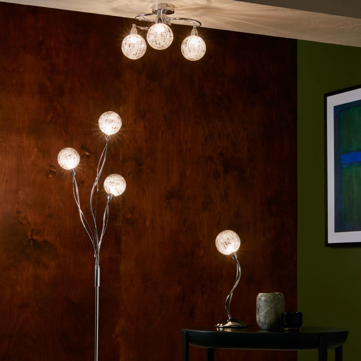 John Lewis & Partners Robertson Semi Flush 3 Arm Ceiling Light, Chrome – image 7