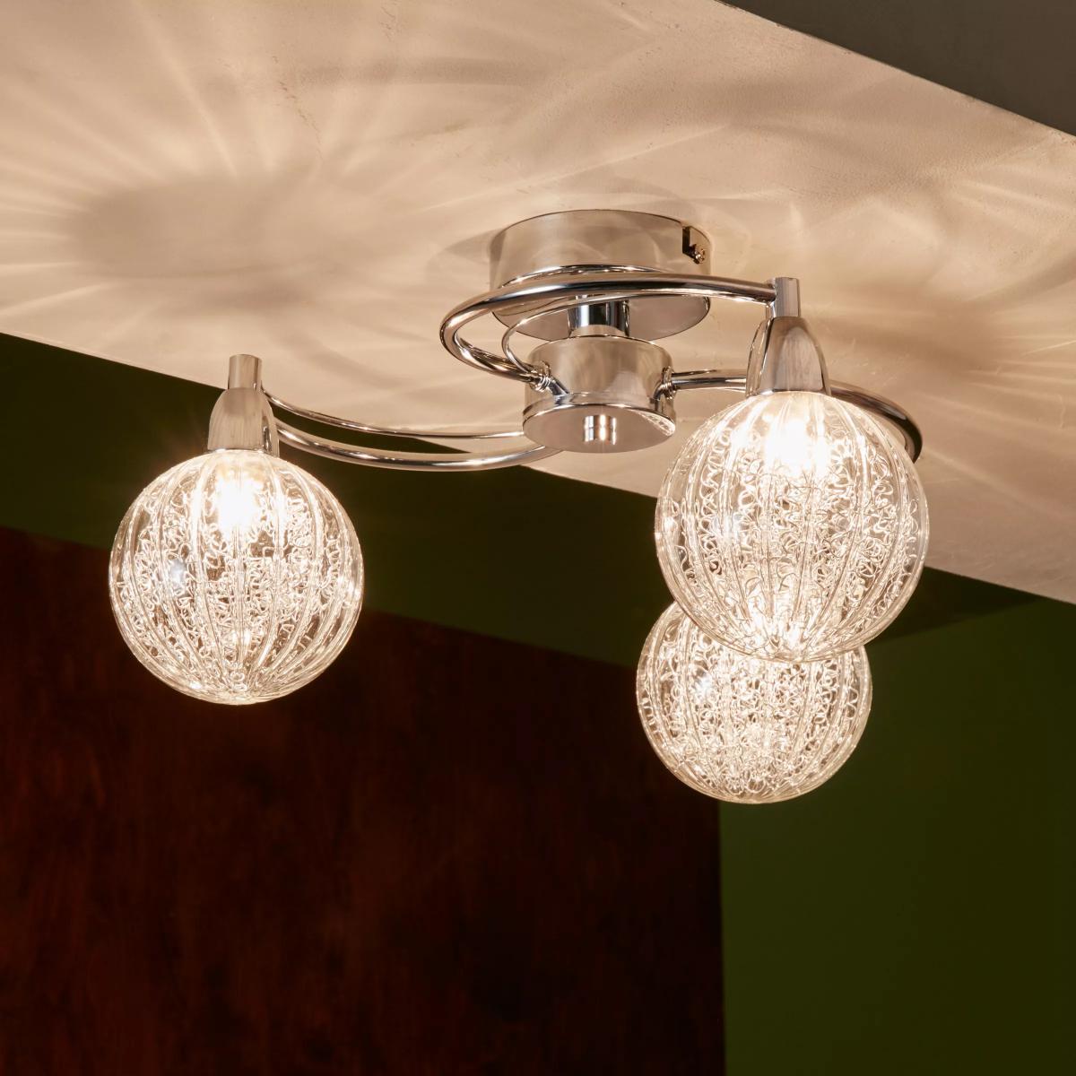 John Lewis & Partners Robertson Semi Flush 3 Arm Ceiling Light, Chrome – image 8