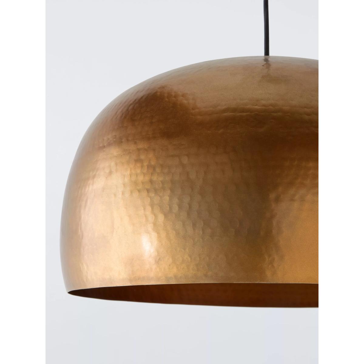 John Lewis Hammered Dome Pendant Ceiling Light, Gold – image 3