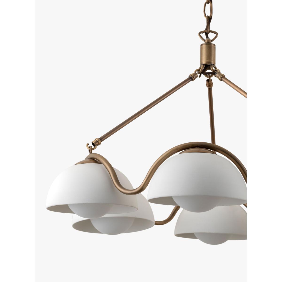 Lights & Lamps Waverly 6 Light Ceiling Light, Brass/Opal – image 2