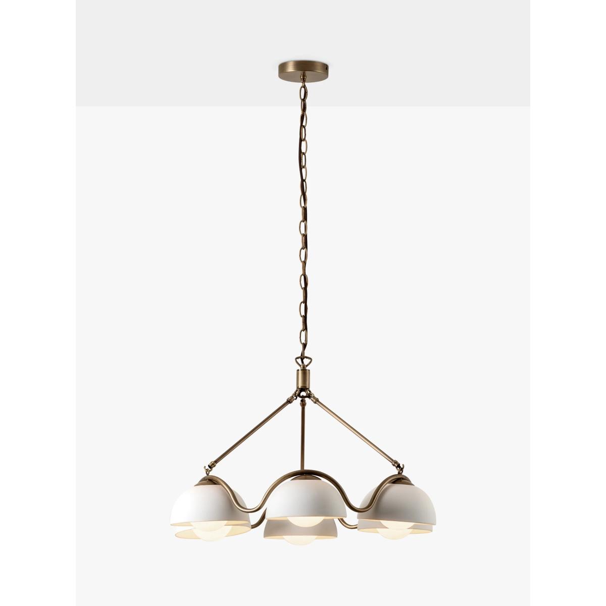 Lights & Lamps Waverly 6 Light Ceiling Light, Brass/Opal – image 3