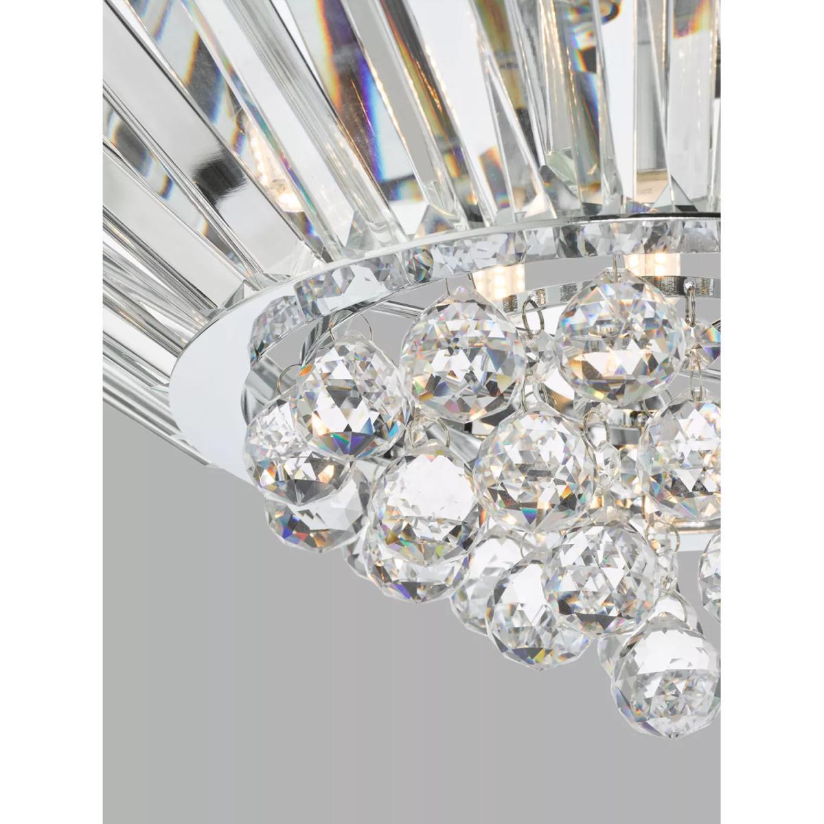 Där Nimbus Faceted Crystal Flush Ceiling Light, Clear – image 3