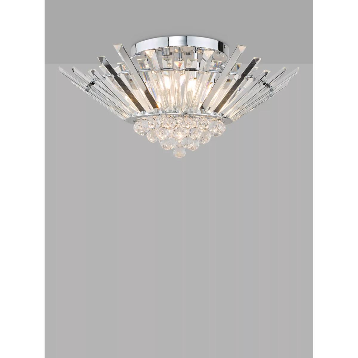 Där Nimbus Faceted Crystal Flush Ceiling Light, Clear – image 4