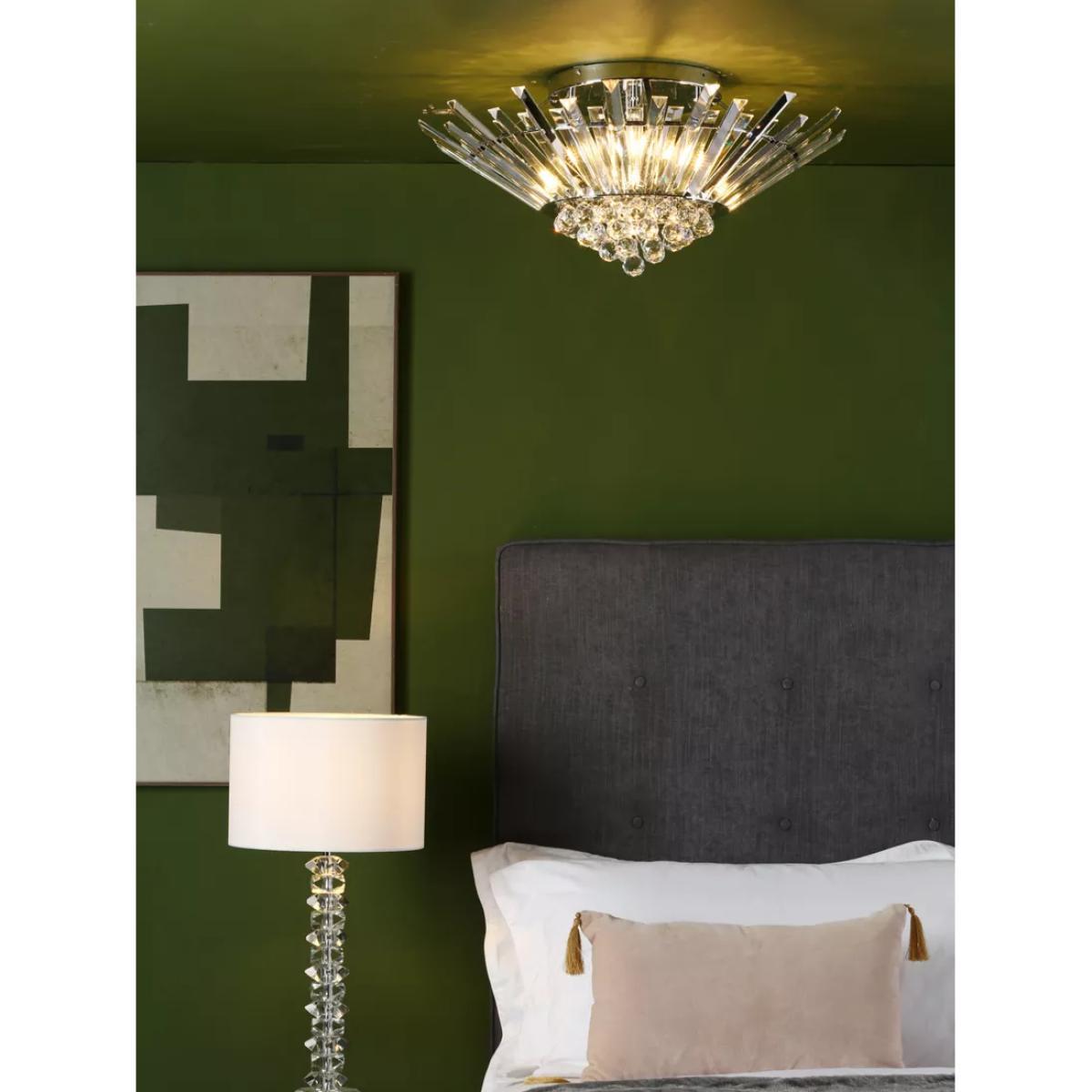 Där Nimbus Faceted Crystal Flush Ceiling Light, Clear – image 5