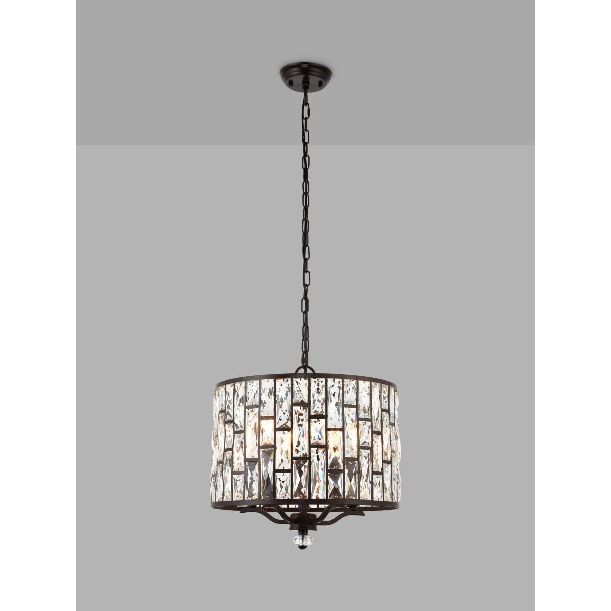 Bay Lighting Onyx Crystal Ceiling Light, Small, Clear/Metallic Bronze – image 1