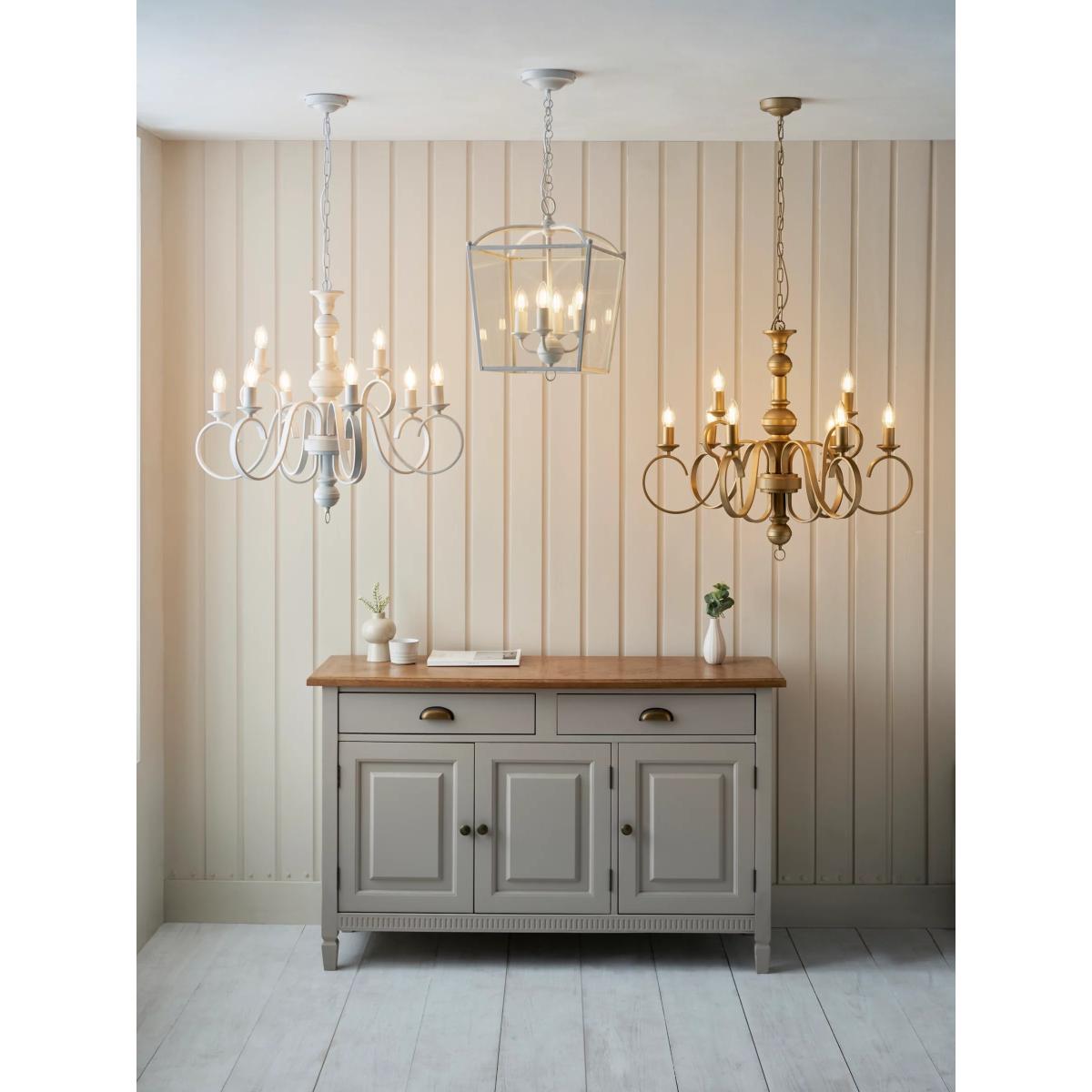 John Lewis Carlita Lantern Ceiling Light, White – image 8