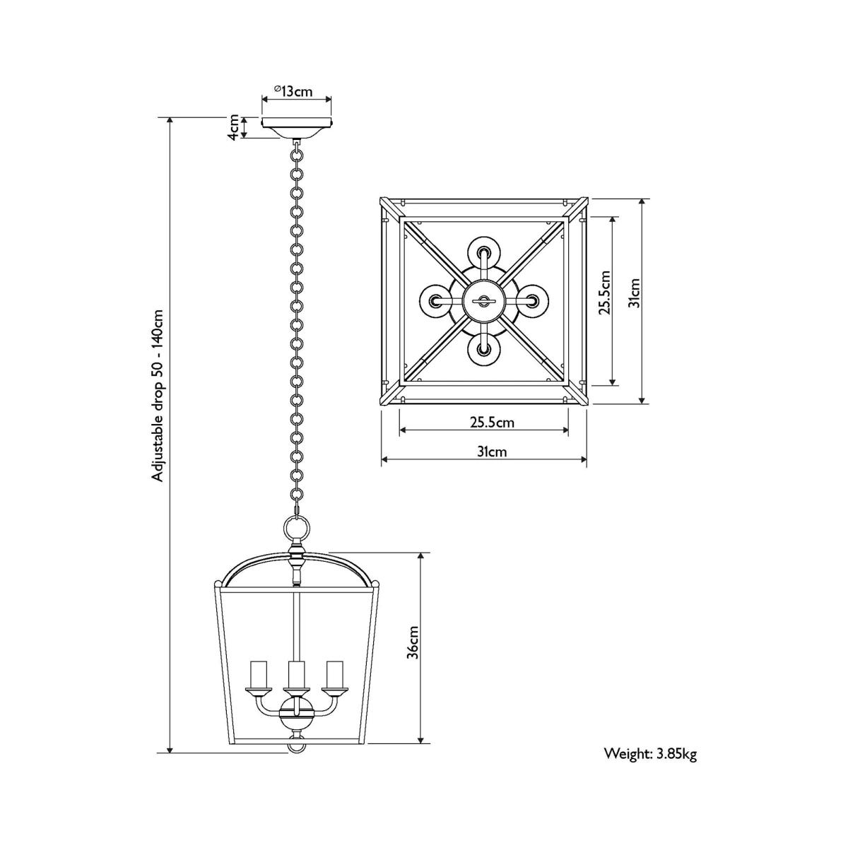 John Lewis Carlita Lantern Ceiling Light, White – image 9