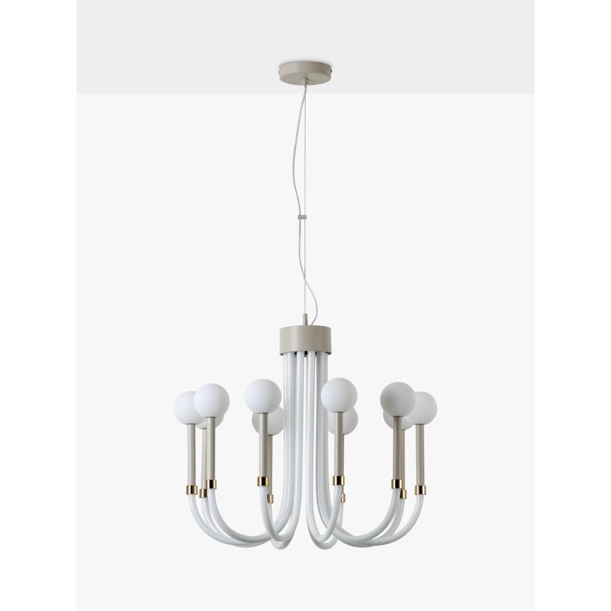 houseof Opal Ball Glass 10 Arm Ceiling Light, Sand – image 5