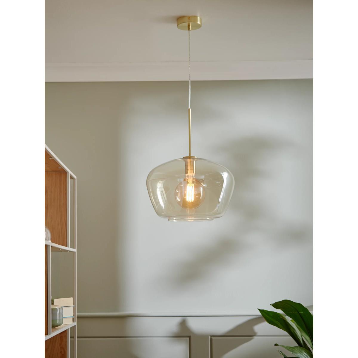 John Lewis & Partners Lustre Glass Ceiling Light, Gold – image 2