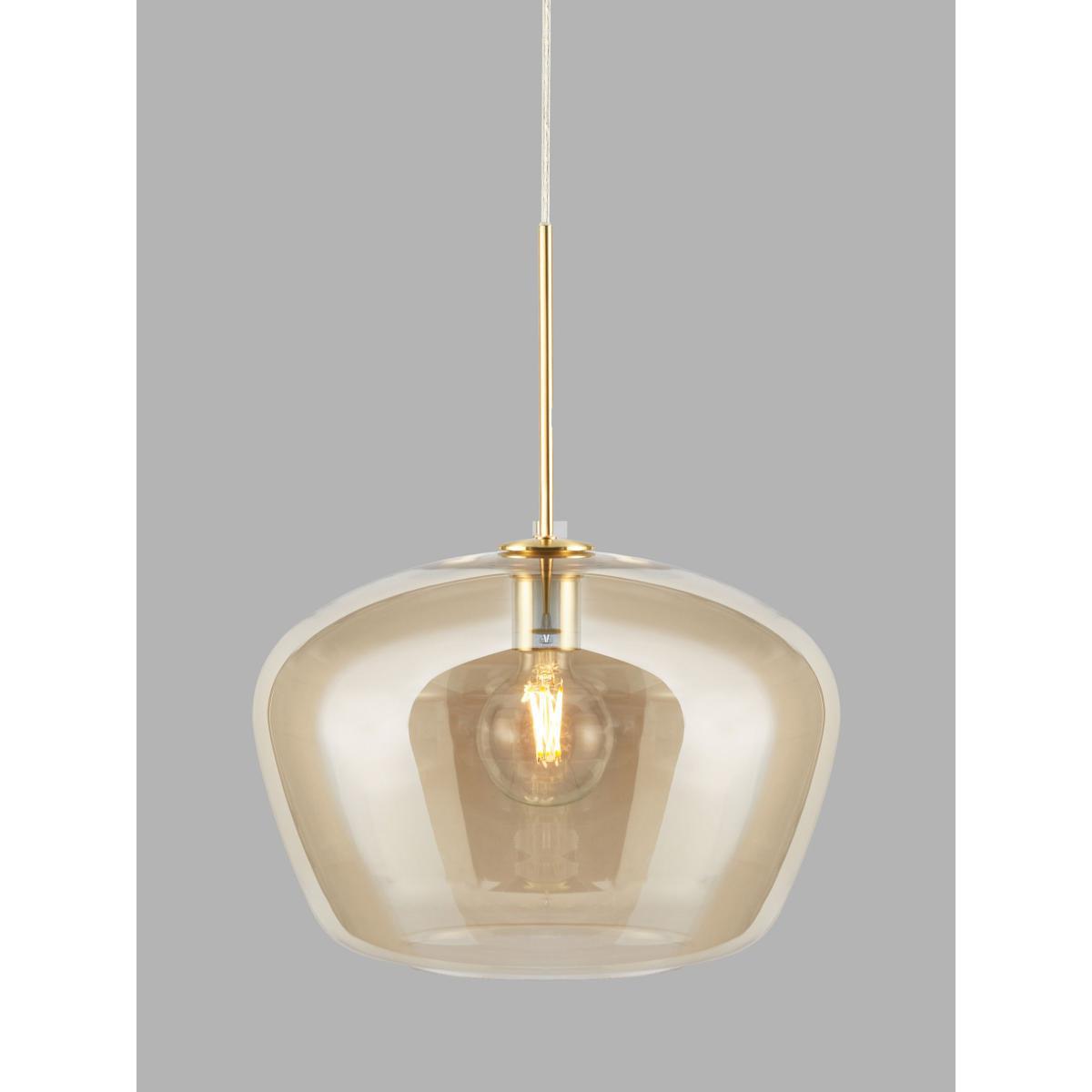 John Lewis & Partners Lustre Glass Ceiling Light, Gold – image 1