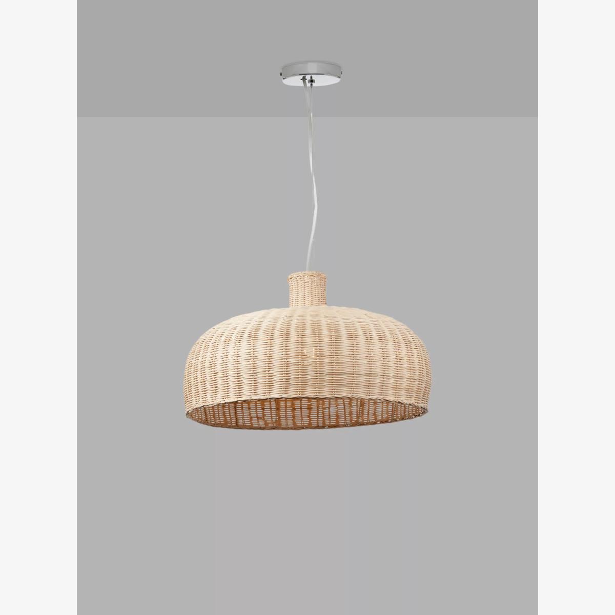 Pacific Lifestyle Caswell Rattan Dome Pendant Ceiling Light, Natural – image 1