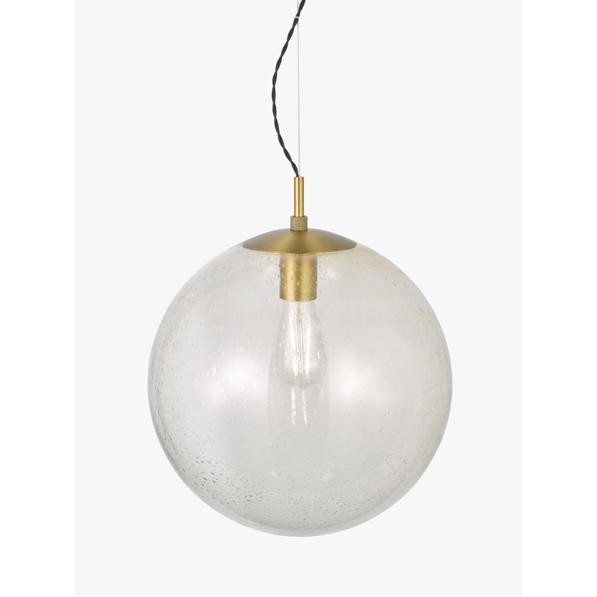 John Lewis Champagne Bubble Glass Pendant Ceiling Light, Champagne/Warm Brass – image 4