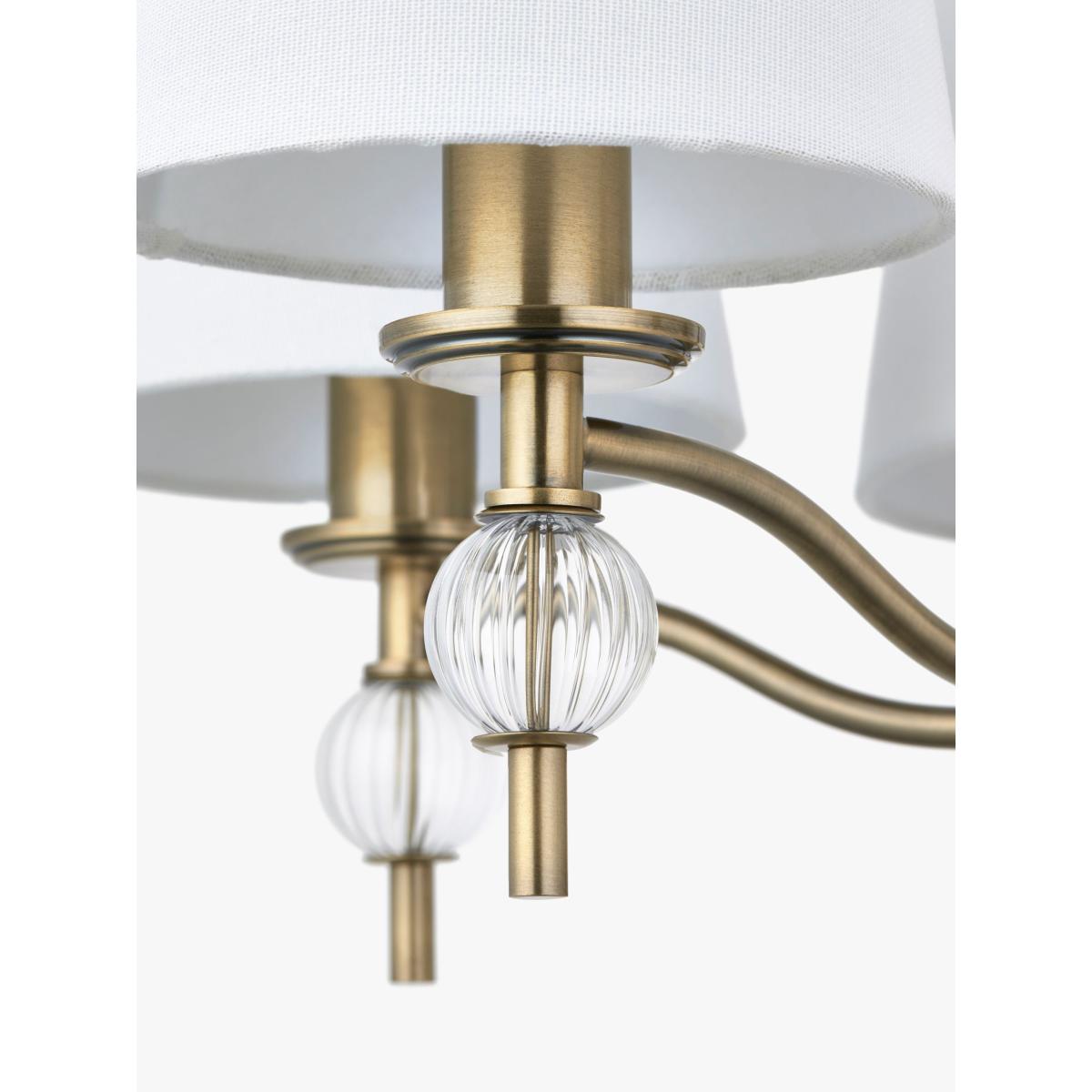 John Lewis Haverstock 5 Arm Pendant Ceiling Light, Antique Brass – image 6