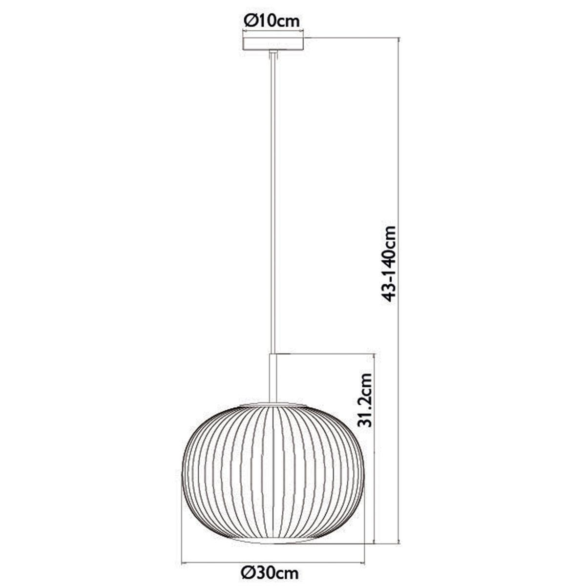 John Lewis & Partners Pleated Glass Globe Ceiling Light, White/Chrome – image 7