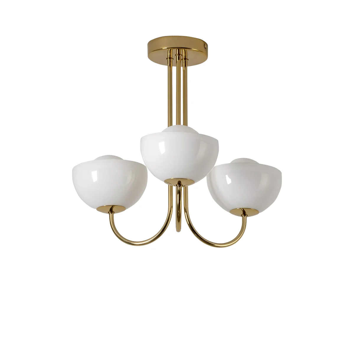 houseof Glass Bowl 3-Arm Ceiling Light – image 2