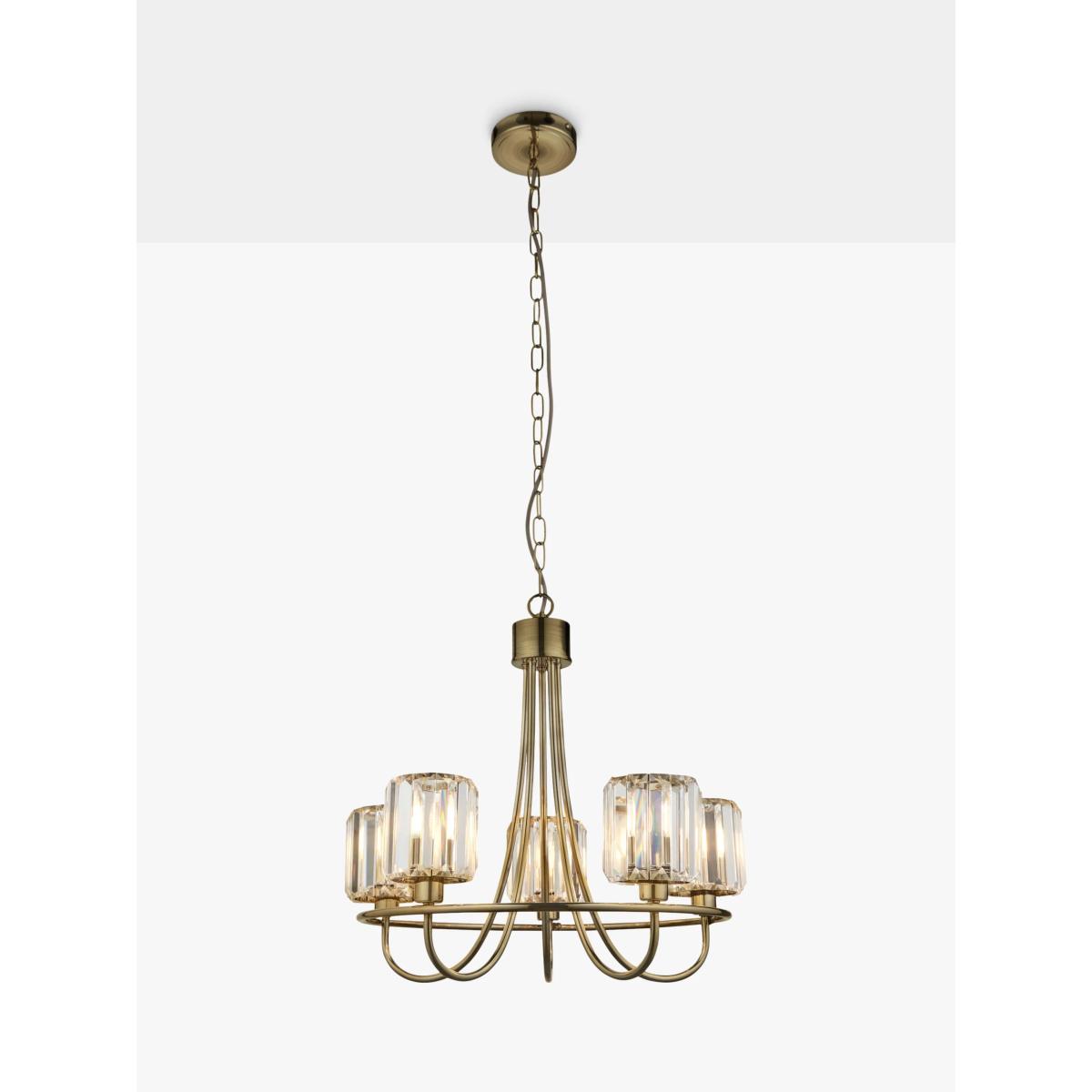 Bay Lighting Lyon 5 Arm Ceiling Light, Brass – image 2
