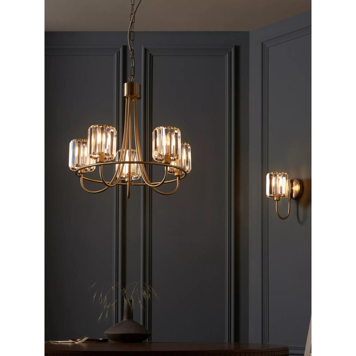 Bay Lighting Lyon 5 Arm Ceiling Light, Brass – image 8
