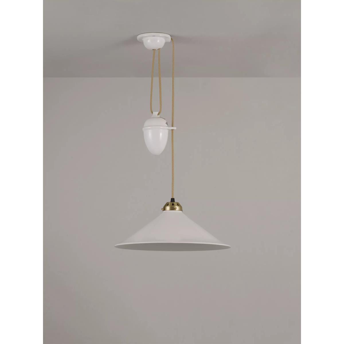 Original BTC Cobb Rise and Fall Bone China Shade Pendant Ceiling Light, Natural – image 2