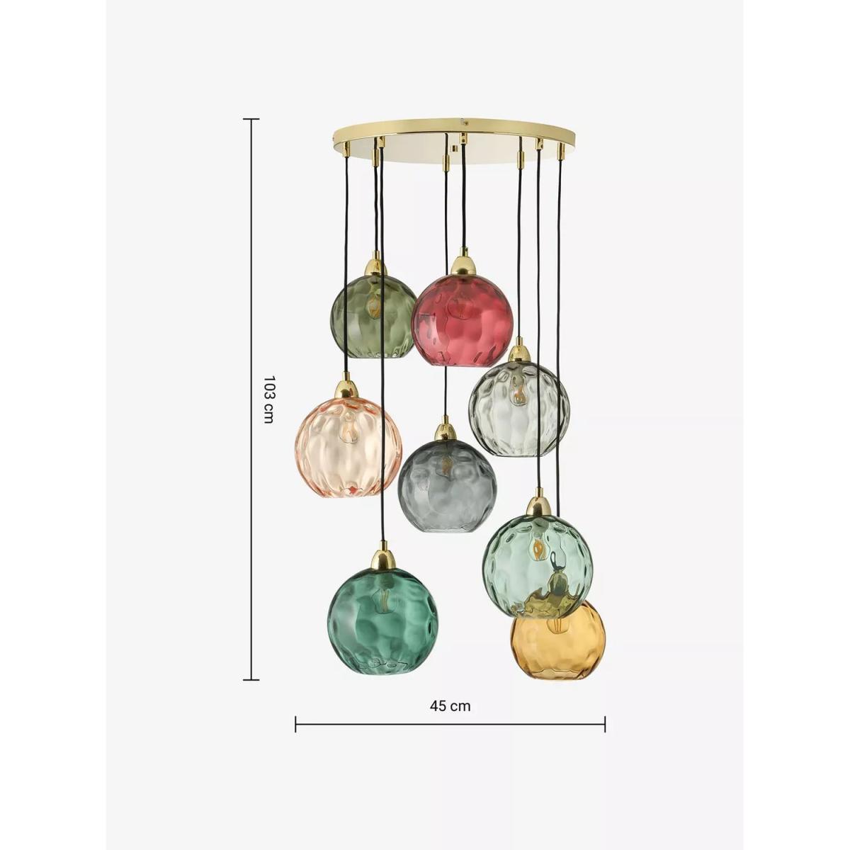 MADE Ilaria Cluster Pendant, 8 Light, Multi – image 7