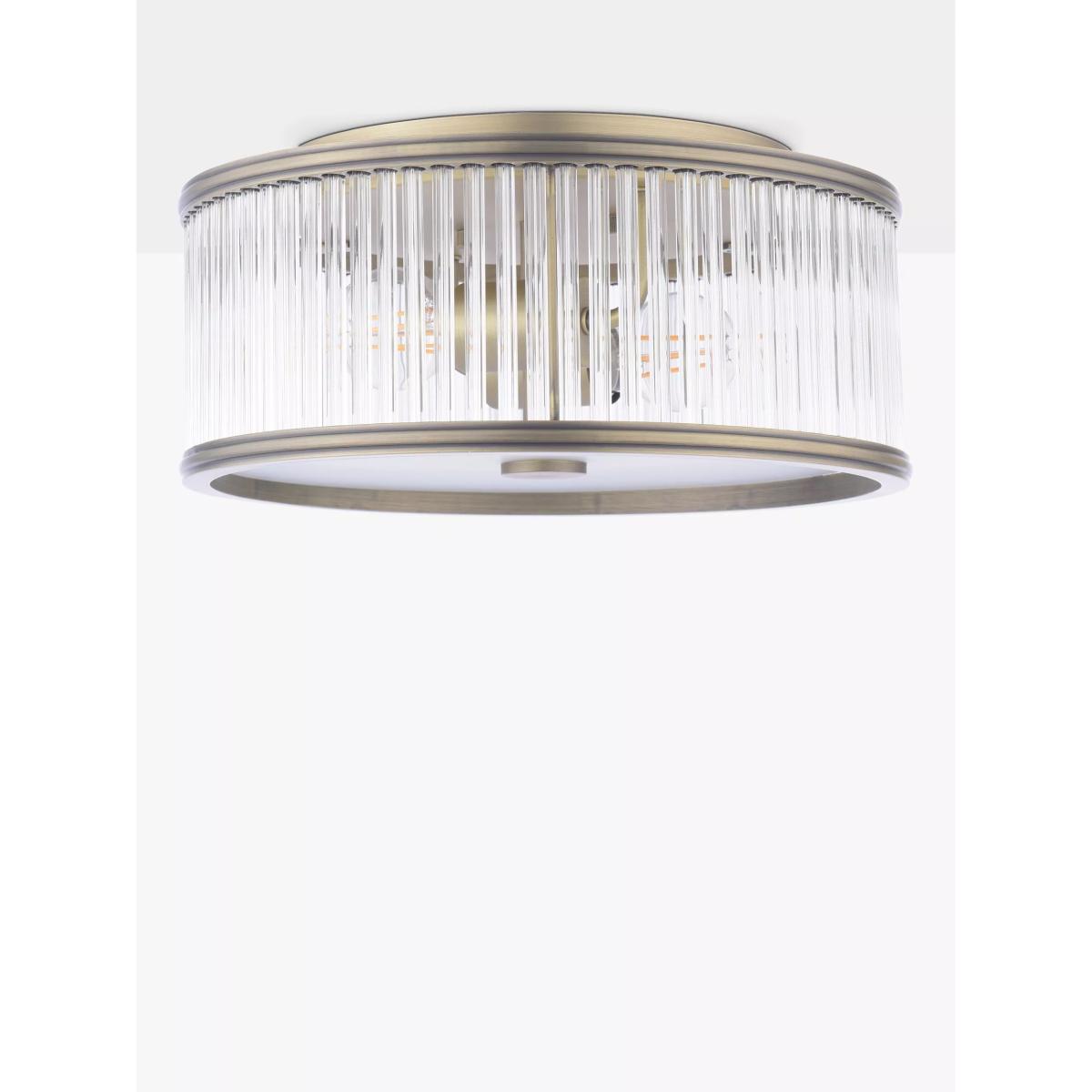 Laura Ashley Sutton 2 Flush Ceiling Light, Antique Brass – image 3