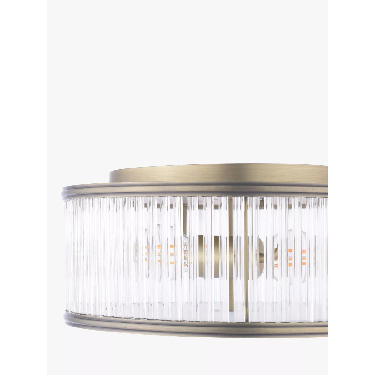 Laura Ashley Sutton 2 Flush Ceiling Light, Antique Brass – image 4