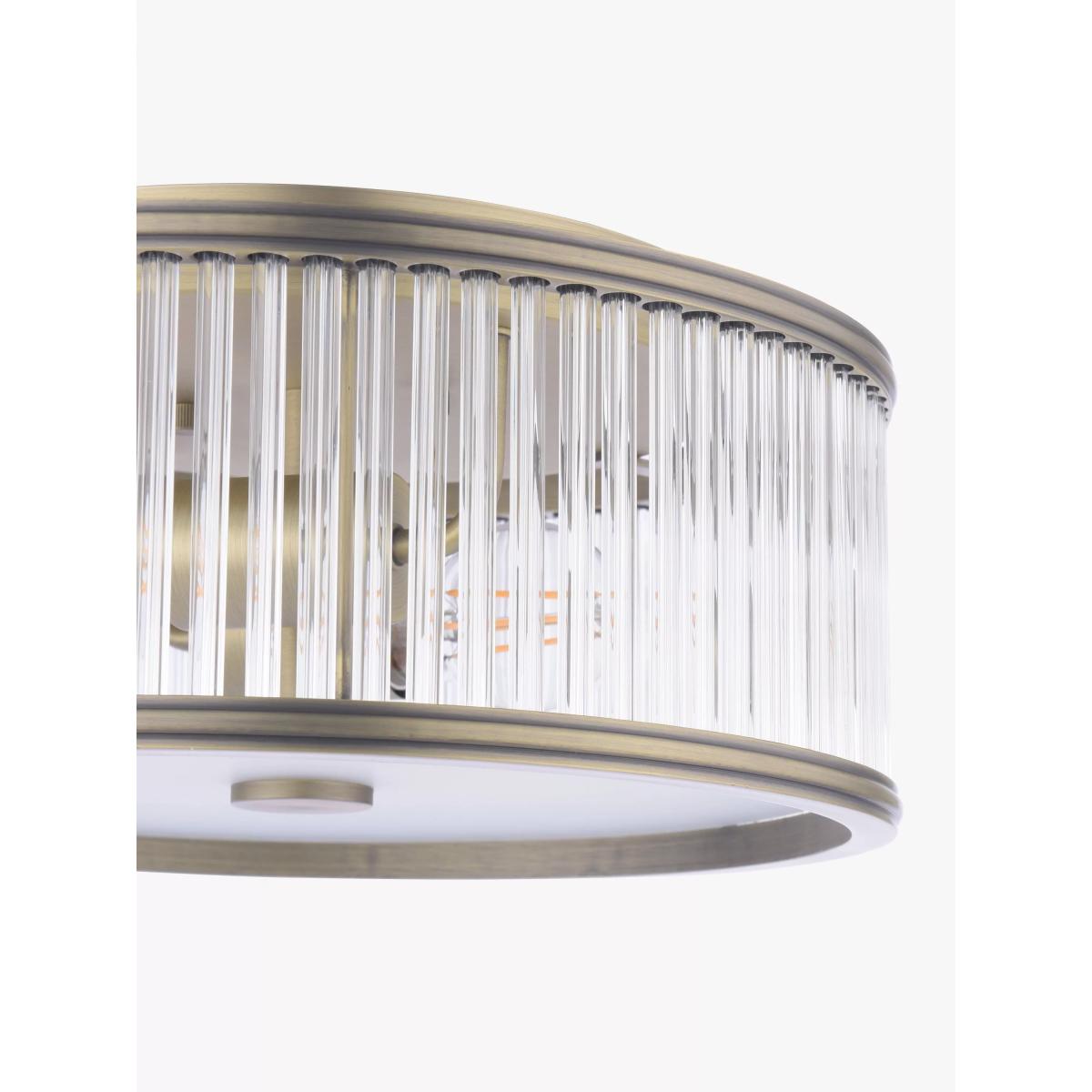 Laura Ashley Sutton 2 Flush Ceiling Light, Antique Brass – image 5
