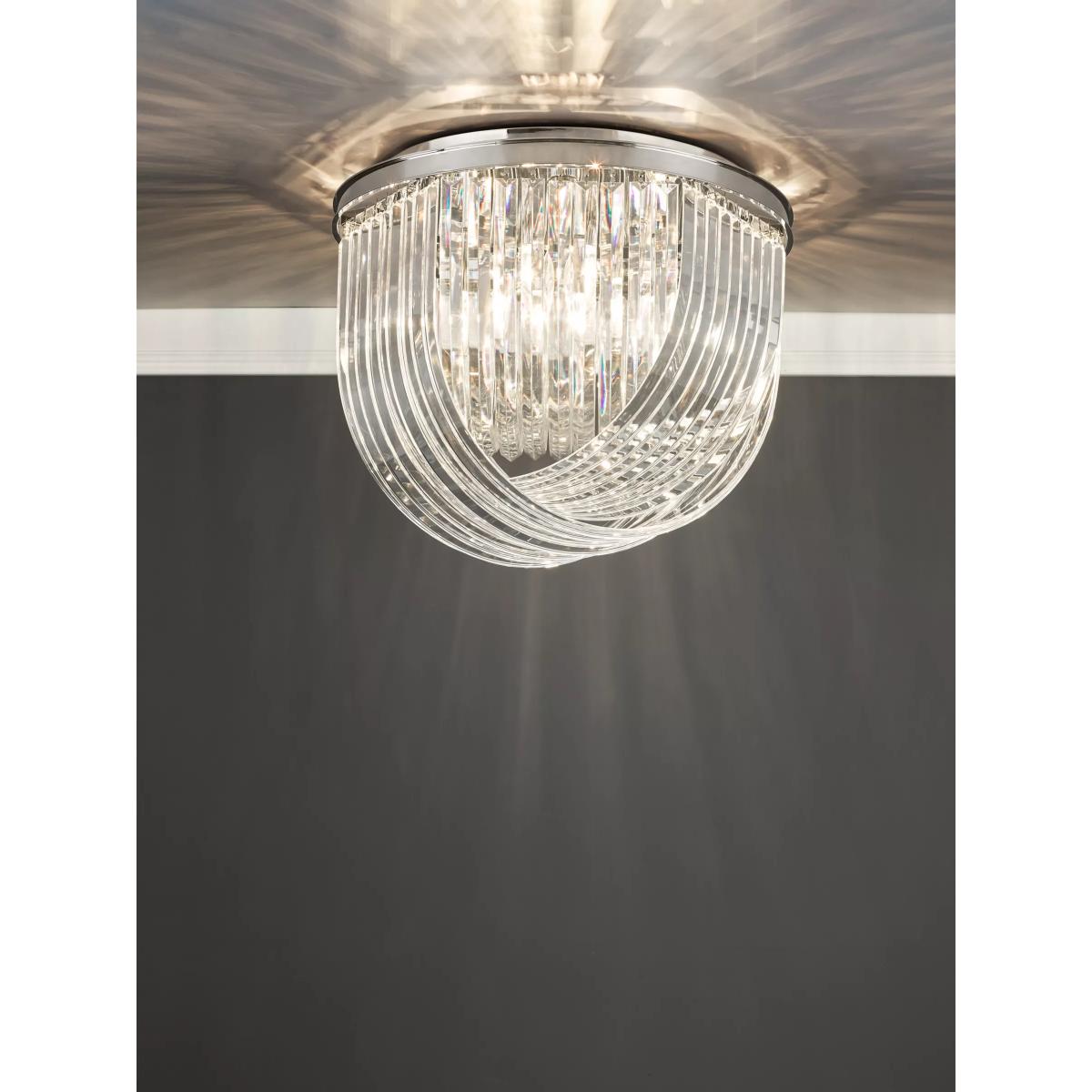 English Heritage Eltham 4 Light Swagged Crystal Flush Ceiling Light, Clear – image 2