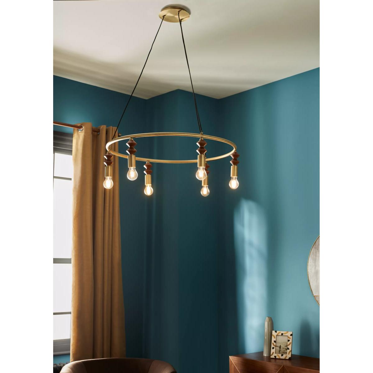 Swoon Franklin 6 Arm Ceiling Light, Brass – image 2