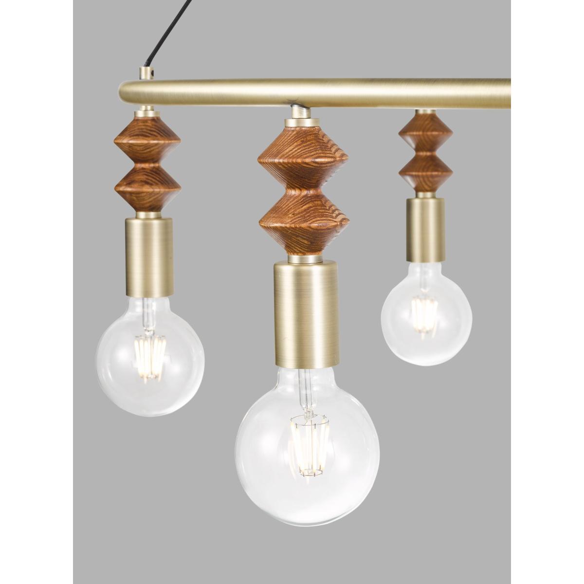 Swoon Franklin 6 Arm Ceiling Light, Brass – image 4