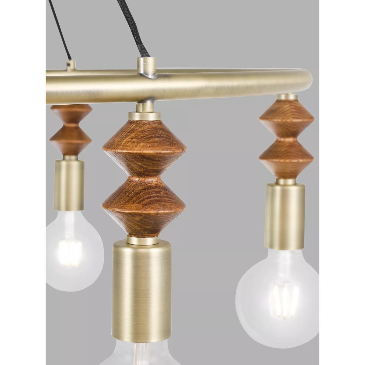 Swoon Franklin 6 Arm Ceiling Light, Brass – image 5