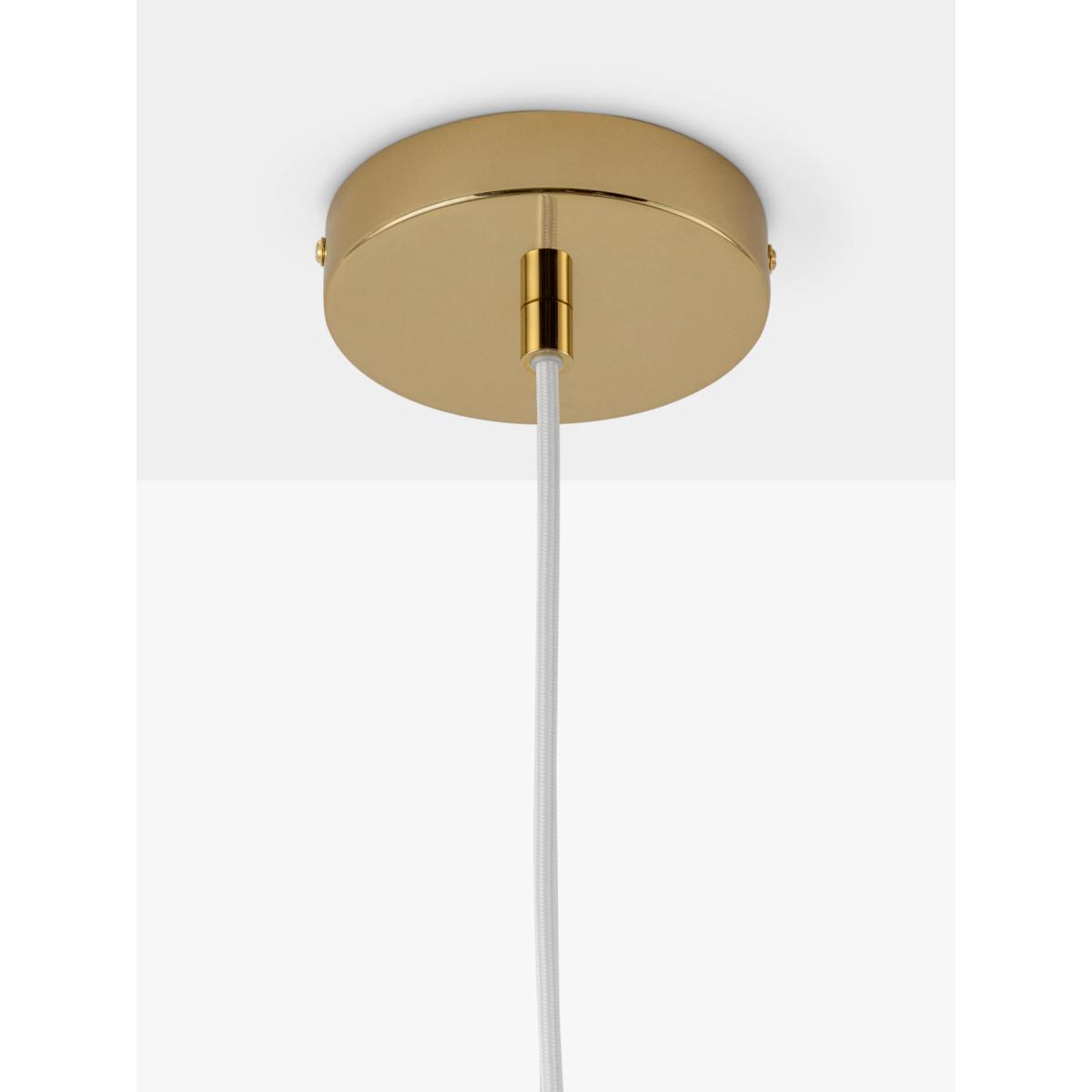 houseof Flower Glass Pendant Ceiling Light, White/Brass – image 3