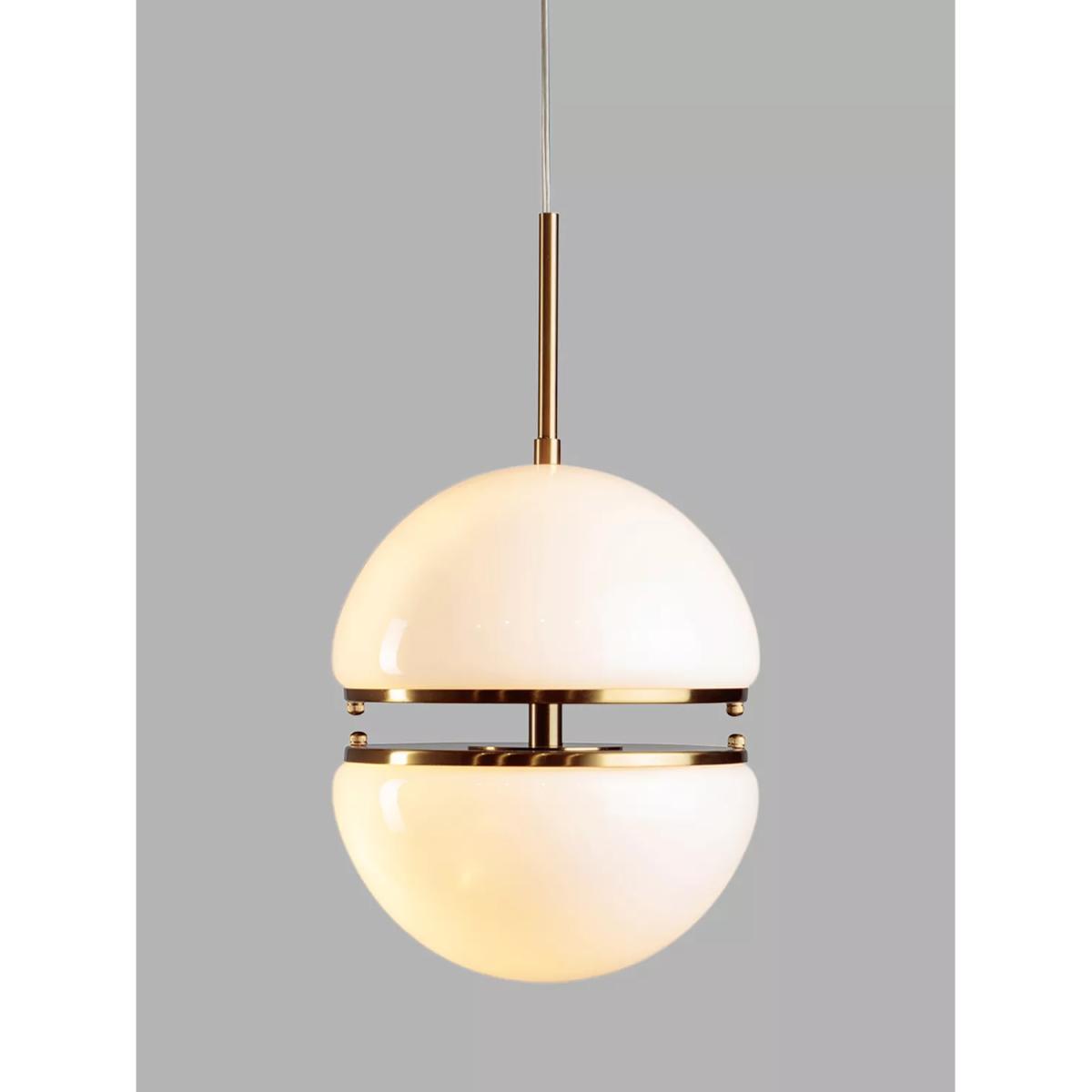 Pure White Lines Bistro Single Pendant Ceiling Light, White – image 2