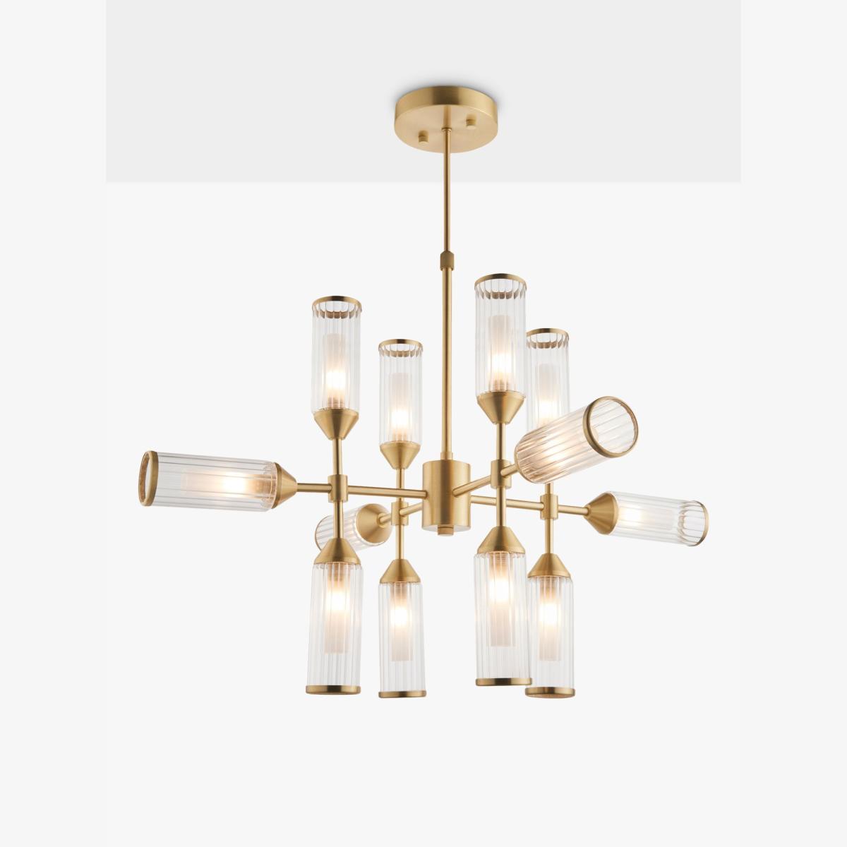 Bay Lighting Aydan 12 Arm Ceiling Light, Gold – image 1