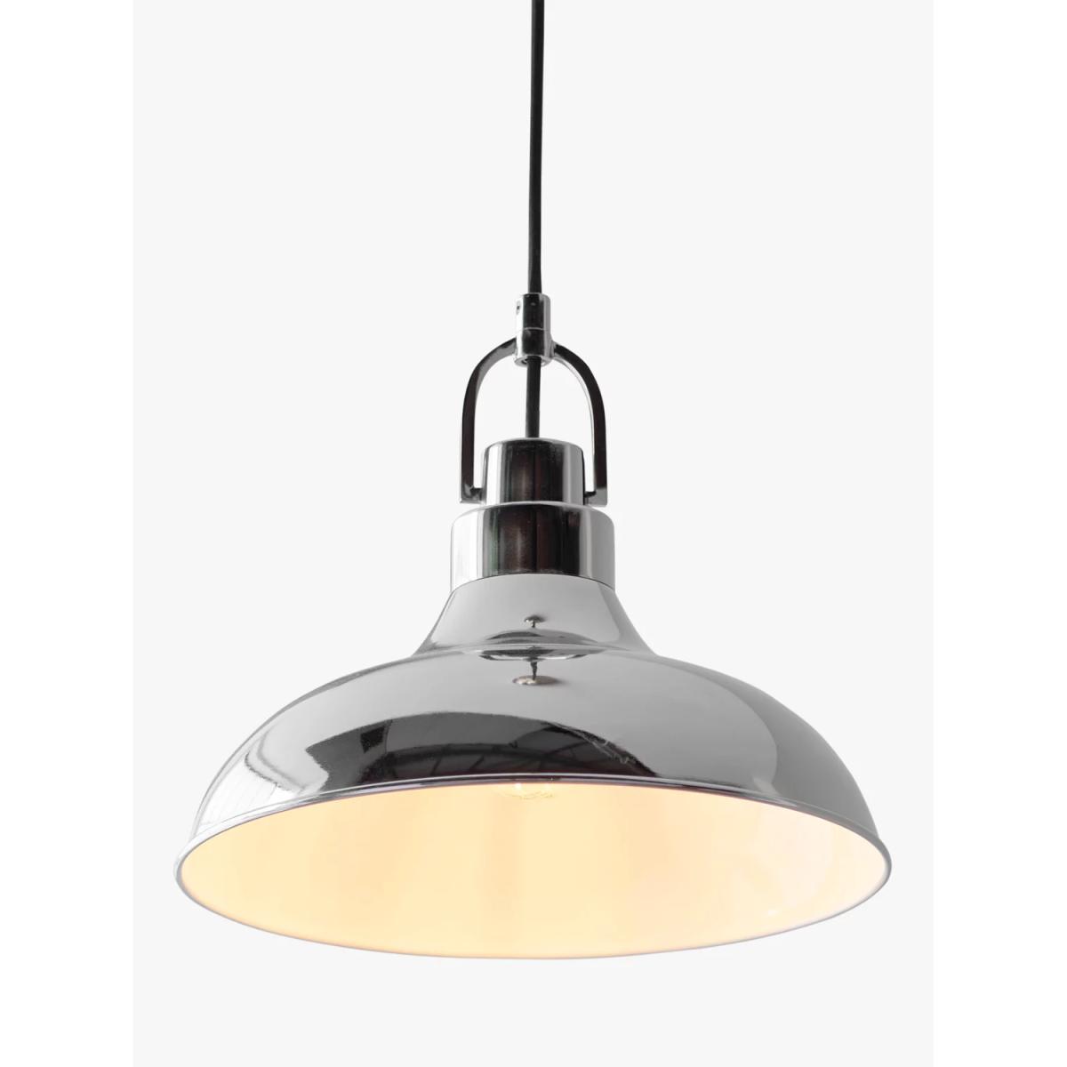 Bay Lighting Farnham Single Pendant Ceiling Light, Chrome – image 3