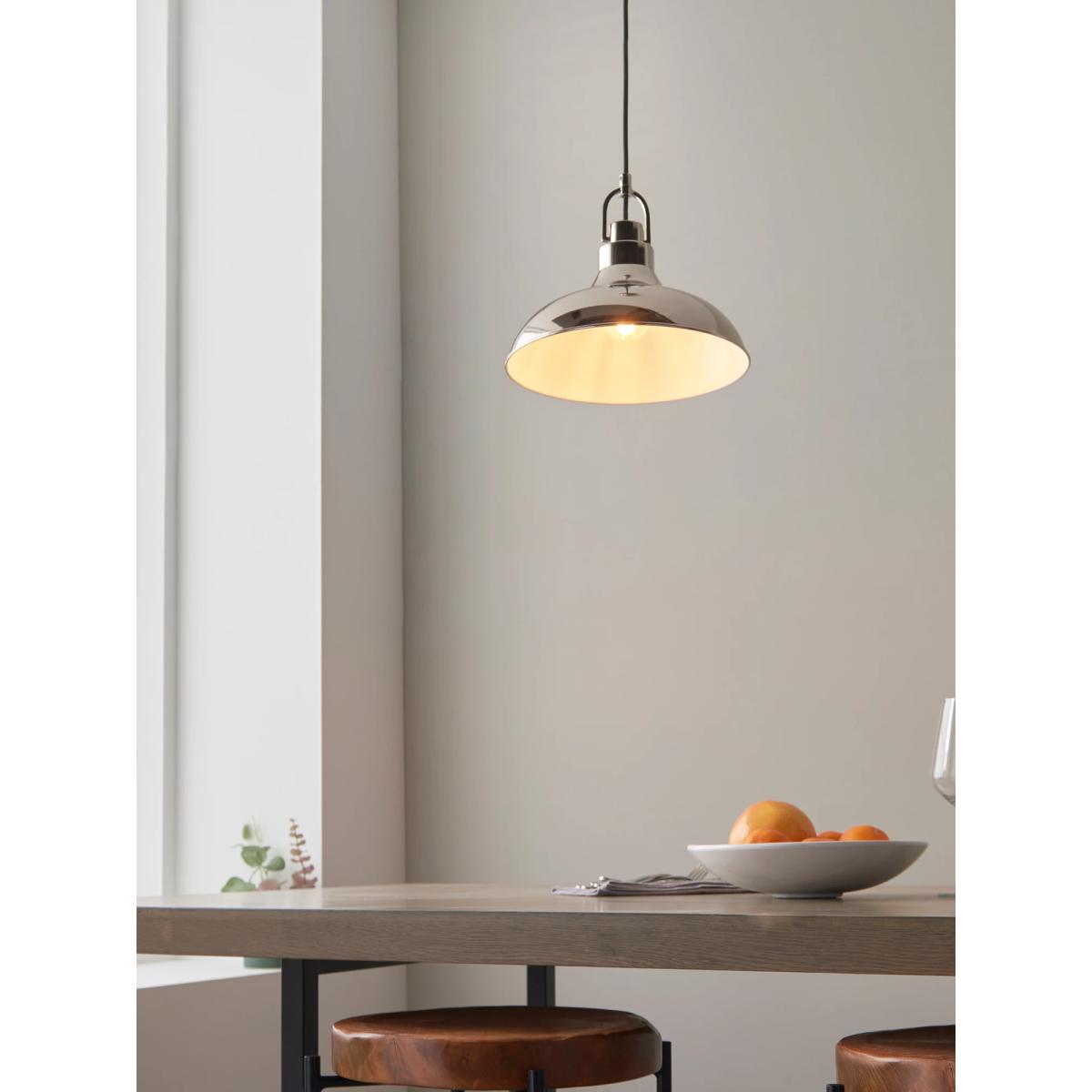 Bay Lighting Farnham Single Pendant Ceiling Light, Chrome – image 4