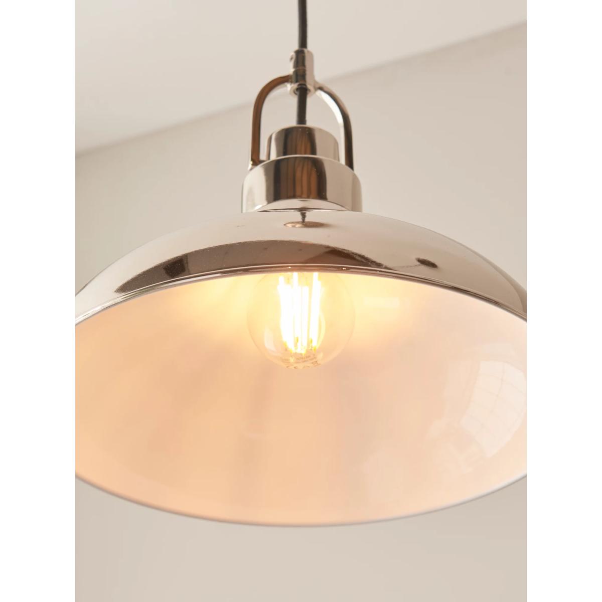 Bay Lighting Farnham Single Pendant Ceiling Light, Chrome – image 5