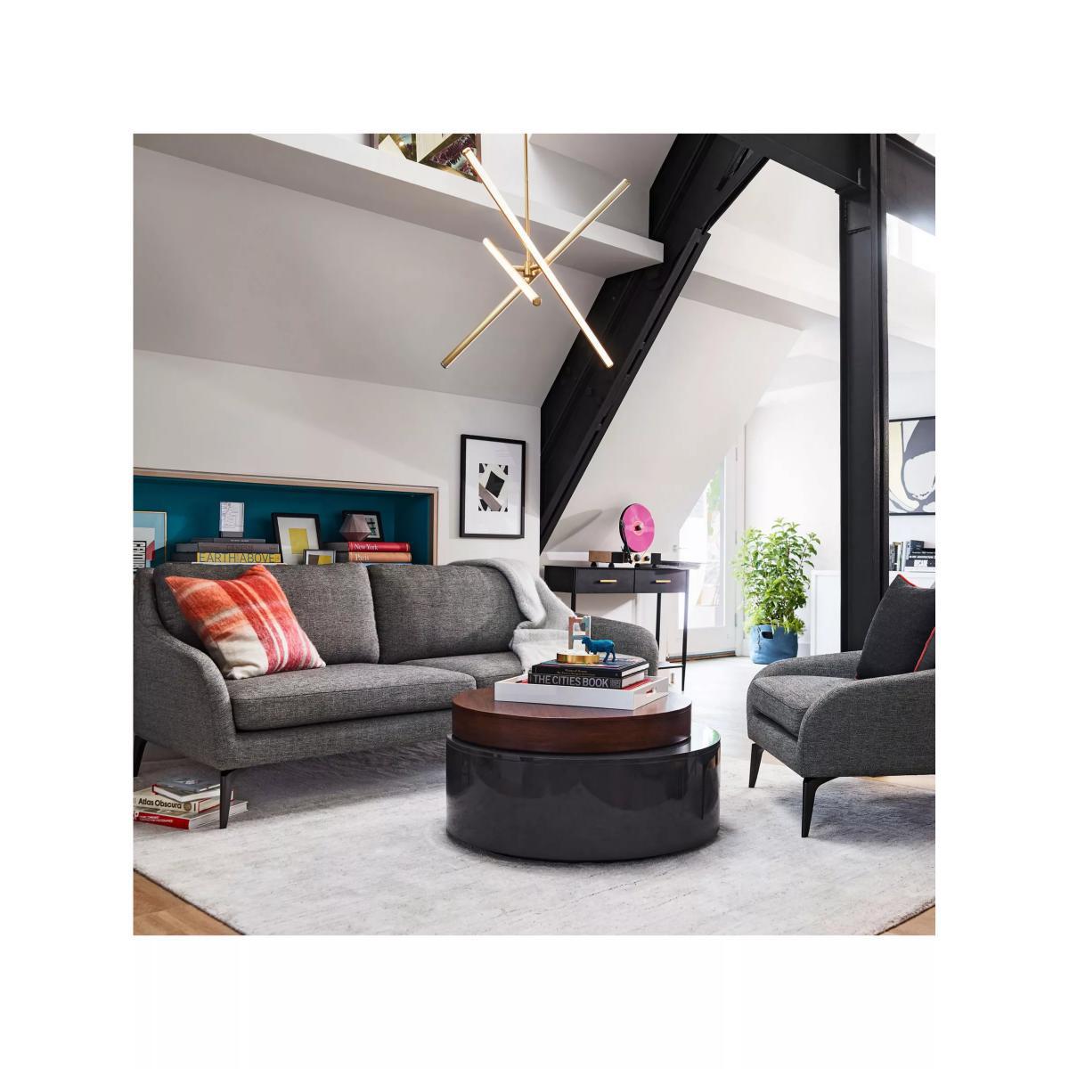 west elm Light Rods LED Ceiling Light, Antique Brass – image 4